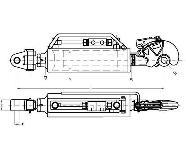 CBM Hydraulischer Oberlenker Kat. 3 200 mm Hub inkl. Schlauchsatz